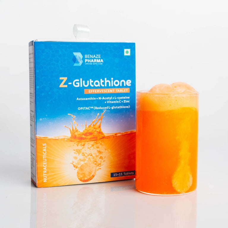BENAZE PHARMA Z-Glutathione Effervescent Tablets (Pack of 2)
