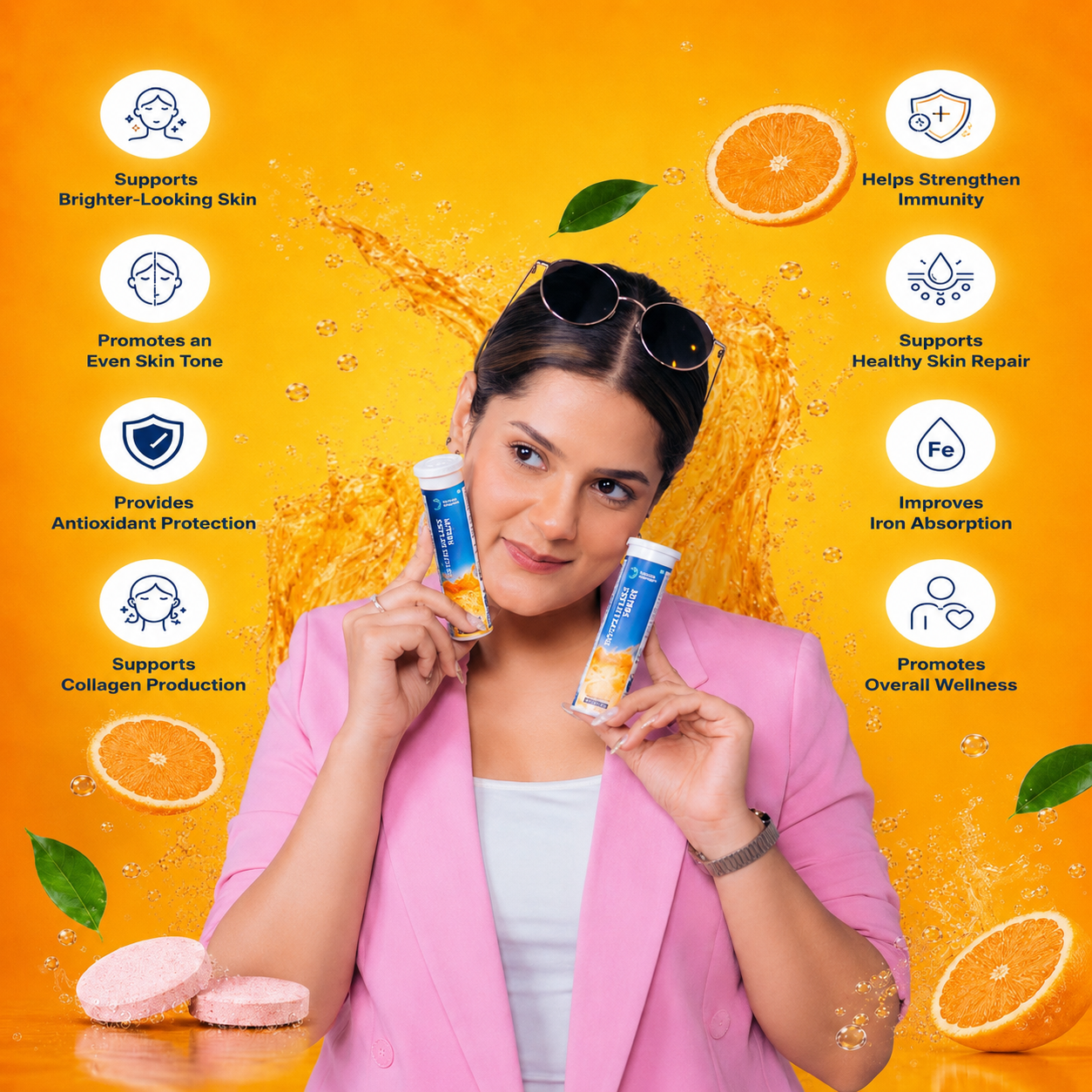 BENAZE PHARMA Z-Glutathione Effervescent Tablets (Pack of 1)