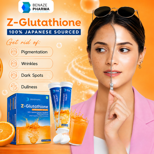 BENAZE PHARMA Z-Glutathione Effervescent Tablets (Pack of 1)
