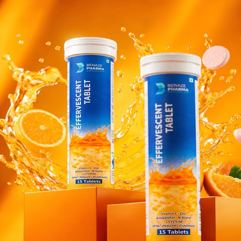 BENAZE PHARMA Z-Glutathione Effervescent Tablets (Pack of 1)